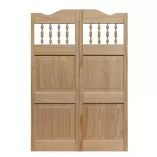 36 In. X 42 In. Royal Orleans Spindle-Top Wood Saloon Door