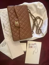 chanel bag caviar Jumbo Camel