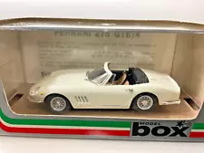 Box Model 8428 Ferrari 275 GTB Spyder, Open, WHITE, Italian Made 1/43 ScaleModel