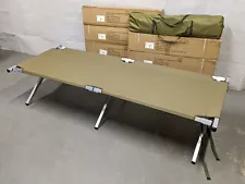 British Army X-Large Heavy Duty Aluminium Frame Folding Cot Camp Bed 180kg - New