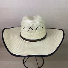 Twister Hats Polyrope Comfort Belted Wide Brim Cowboy Hat Natural Size 6 3/4