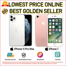 【Big Sale】Apple iPhone 11 Pro Max|iPhone 7-32GB|64GB-All Colors Unlocked-Good