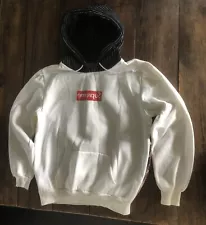 Supreme Box Logo Hoodie White Back Graphic Size XL Men