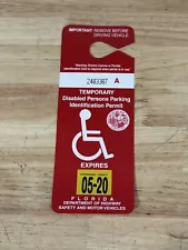 Handicap Placard Holder Disabled Parking Permit Protector Mirror Tag FL