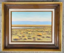 Carl Bray California and New Mexico Artist Navajo Sheepherders in Landscape