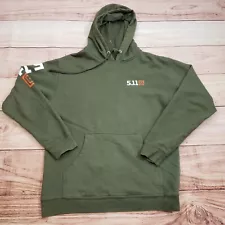 5.11 Tactical Sweater Mens Medium Green Orange Outdoors Sweatshirt Hoodie Mens *