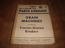 IH International Harvester McCormick Grain Machines Binders Parts Catalog GM-1