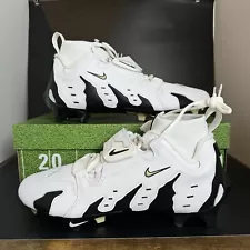 Nike Diamond Turf DT 96 TD Pro 360 Football Cleats White Black Gold Mens 11 NEW