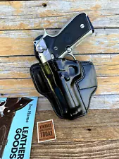 Vintage Don Hume Black Leather H720 OT Holster For Beretta Brigadier 92F 96