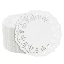 1000 Pack White 4" Paper Lace Doilies for Desserts, Weddings Decor, Baby Showers