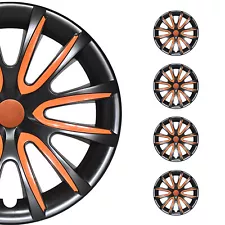 16" Wheel Covers Hubcaps for Chevrolet Impala Black Orange Gloss