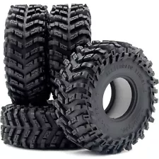 4x RC Soft Sticky 1.0 Tires Tyres 64mm For RC Mud Crawler 1/24 SCX24 1/18 TRX4M