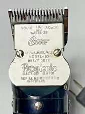 Oster Model 10 Progienic Heavy Duty Vintage Electric Hair Clipper - Tested Works