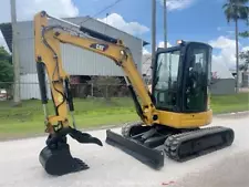 2014 Caterpillar 304 E CR Mini Excavator Backhoe Aux Hyd Thumb Q/C Cab bidadoo