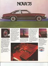 Original 1975 Chevrolet Nova, Nova Custom, Nova LN sales brochure, catalog