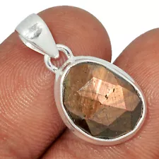 Natural Zawadi Golden Sapphire 925 Sterling Silver Pendant Jewelry CP24985