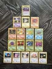 First Edition English Pokemon Card Lot - MP/LP/NM