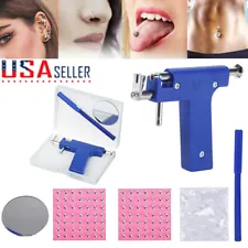 Professional Ear Piercing Gun Body Nose Navel Tool Kit Jewelry with 98 Studs DIY