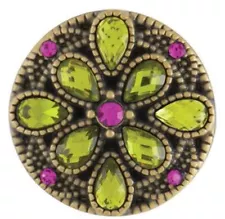 Ginger Snaps Jewelry SALE! “Lovely Antique Brass Olivine” Snap #08-52