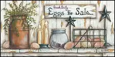 Art Print, Framed or Plaque by Mary Ann June - Eggs for Sale - MARY459