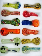 4" Fumed Swirl Glass Hand TOBACCO Smoking Pipes Bundle 12pcs