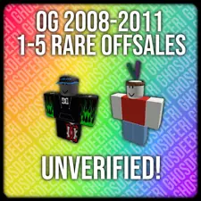 ð¥ OG Roblox 2008-2011, 1-5 Rare Offsales/Offsale Items Guaranteed ð