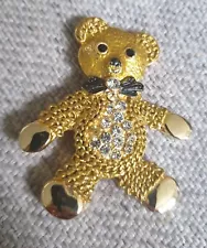 Diamante Teddybear Brooch Will Combine Postage On Items For Sale