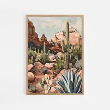 Arizona Desert Print, Southwestern Wall Art, Desert Landscape Pr