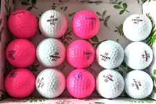 New ListingLADIES GOLF BALLS -14 VINTAGE PINK BUTTERFLY/PRECEPT MC-EXCELLENT USED CONDITION