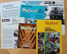 Myford ML7 original sales leaflets & copy of manual, lathe