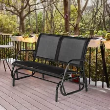 AECOJOY Outdoor Swing Glider Bench 2 Person Loveseat Patio Rocking Chair