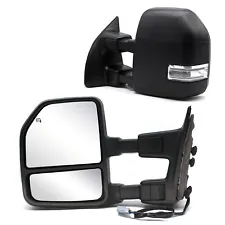 New Style Towing Mirrors For 99-07 Ford F250 Super Duty Power Heated Turn Signal