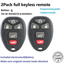 2 For 2008 2009 2010 2011 2012 13 Buick Enclave Keyless Entry Remote Car Key Fob