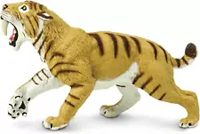 Smilodon Figurine - 4" Sabre-Toothed Tiger Figure - Educational Toy for Boys...