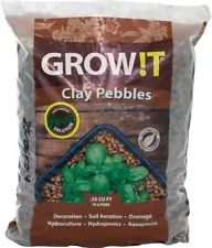 Clay Pebbles, 40 Liter Bag100% Natural Clay Drainage Decoration Aquaponics Hydro