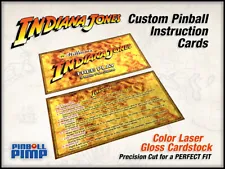 Williams INDIANA JONES Pinball Instruction Cards - Custom Designed