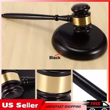 Wood Gavel and Round Block for Lawyer Judge Auction Sale Teaching Meetings US