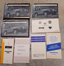 1995 YJ JEEP WRANGLER OWNERS MANUAL/ WARRENTY BOOKLETS, ETC OEM FREE SHIPPING #6 (For: Jeep)