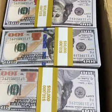 FAKE BANK GAMES PLAY MONEY KIDS CASH PAPER 100 PCS 100 DOLLAR BILLS $$$ PARTY