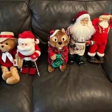 Lot Of 5 Christmas Decorations Read Animatronics Read!!!! Not Tested For Parts!!