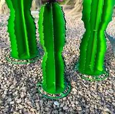 Handmade Metal Blue Myrtle Cactus SMALL (9X11X6) - Garden Art