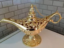 TRADITIONAL ALADDIN GENIE LAMP ALADDIN'S MAGIC LAMP - AUTHENTIC GOLD COLOR