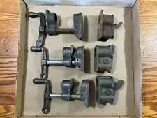 Pipe Clamps Lot - 3 Pairs - No Pipes - Woodworking Cabinet Making Construction