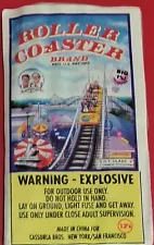 "ROLLER COASTER BRAND/CASSORLA BROS" FIRECRACKERS LABEL IN VERY GOOD CONDITION!!