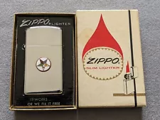 VINTAGE 1973 ORDER OF THE EASTERN STAR MASONIC SLIM ZIPPO LIGHTER MIB RARE