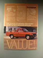 1984 Toyota Standard Bed Truck Ad - Value!