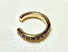 Non Piercing Nose Ring Gold Plated w Faux Diamond