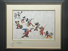 Disney Mickey's Milestones Cel Limited Edition 500 Framed Signed By Ward Kimball