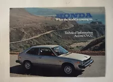 Vintage 1978 Honda Accord CVCC Car Dealer Sales Brochure