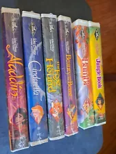 6 Black Diamond Vhs Clamshell Disney Sealed Movies